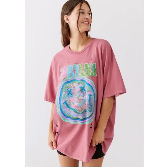 nirvana t shirt dress NIRVANA Band Tee Dress XS/S Link in bio to shop the Buy Yourself Flowers  Collection. #Nirvana #NirvanaTShirt #NirvanaBandTee #NirvanaUnplugged  #90sNirvanaConcert BandTeeDress ConcertTShirt Concert ConcertFashion  FestivalLook TshirtDress TeeShirtDress